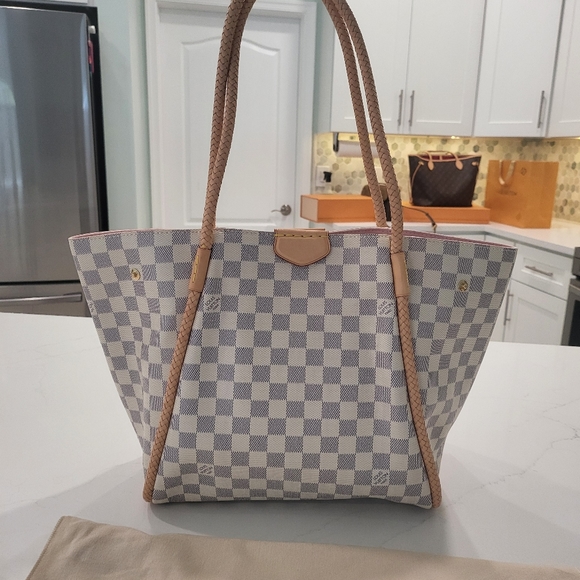 Louis Vuitton Propriano Damier Azur with Rose Ballerine Tote - Picture 4 of 17